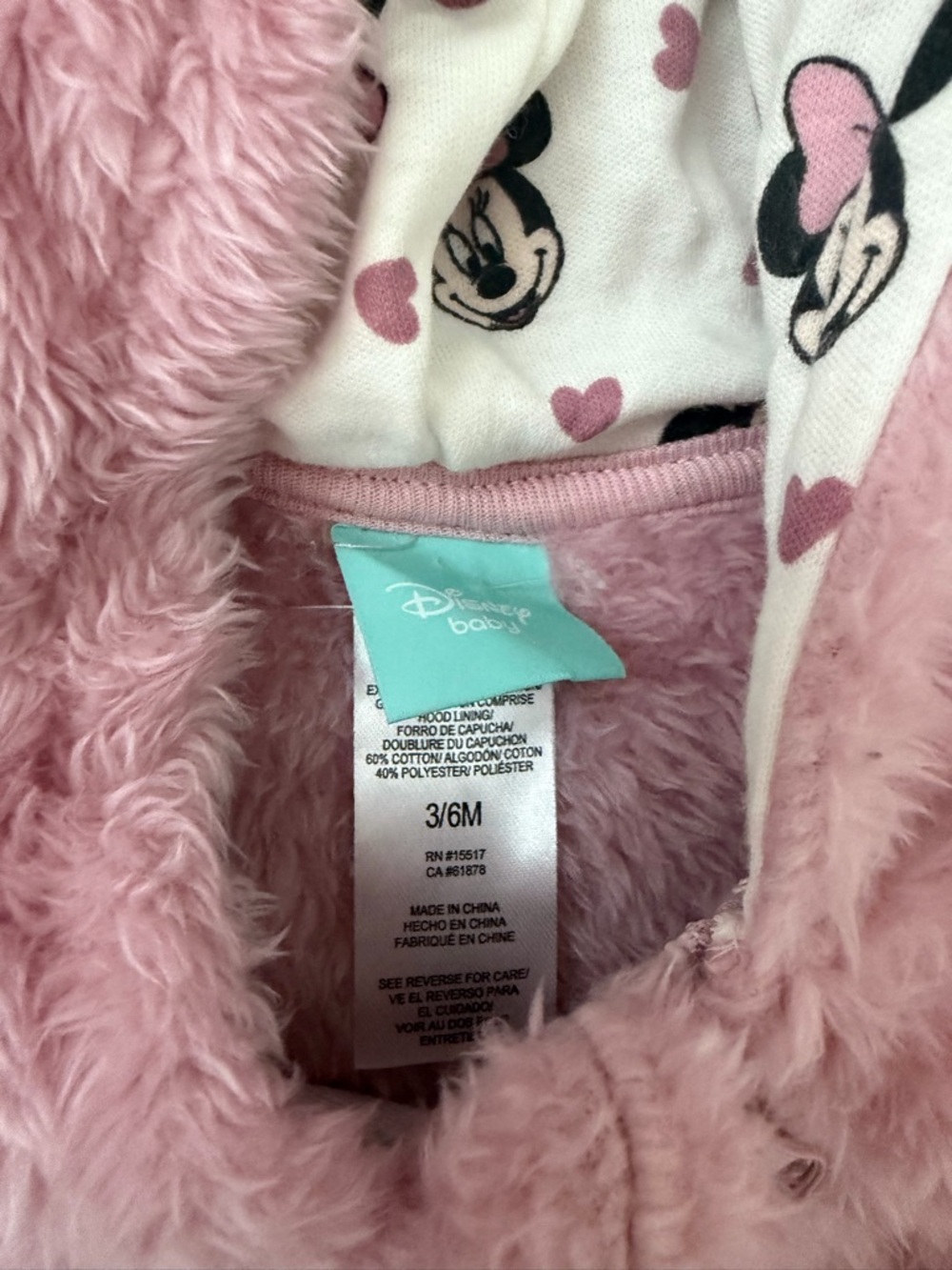 Disney Minnie Mouse Pink fleece - Picture 2 of 2